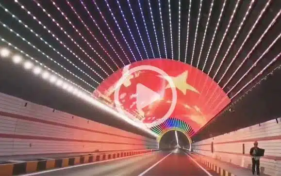 P62mm+P120mm LED Curtain Screen for Tunnel Skytop